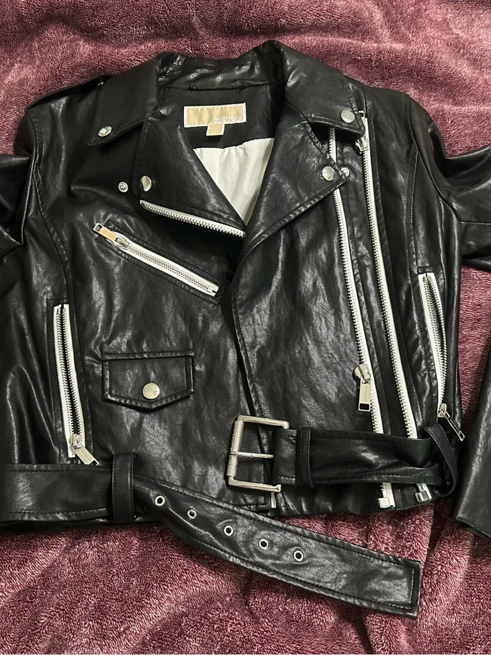 Michael Kors Leather Moto Jacket NWOT